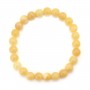 Bracelet Jade miel rond 8mm - Elastique x 1pc