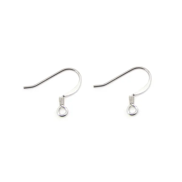 Gancho de oreja de resorte 0.7x16mm - Plata 925 x 2 uds.