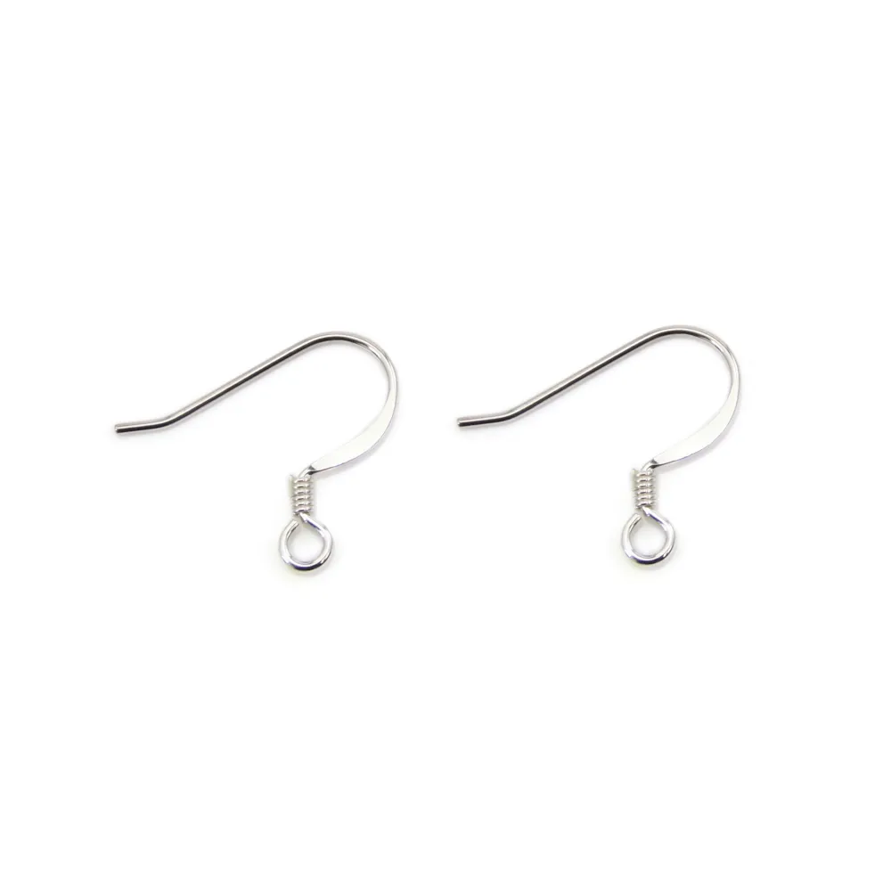 Gancio per orecchino a molla 0.7x16mm - Argento 925 x 2 pezzi