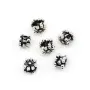 Perle intercalaire marguerite 6mm - Silber 925 geschwärzt x 4 Stück