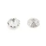 Coupelle folha 7mm - Prata 925 x 2pcs