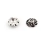 Coupelle folha 5.5mm - Prata 925 niellada x 4pcs