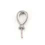 Bélière strass para pérola semi perfurada 16mm - óxido de zircônio e Prata 925 rhodié x 1 unid.