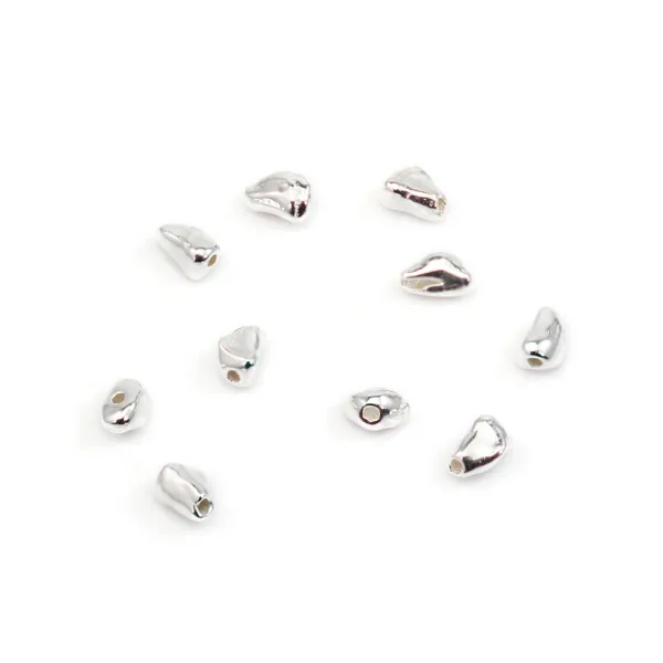 Barocke Perlen-Nuggets 2-3mm - Silber 925 x 10 Stück