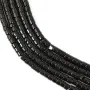 Black spinel round tube bead 1.1x1.7mm x 38cm