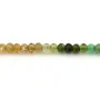 Gelb-grüne facettierte Turmalin-Rondellen 2x3mm x 39cm.