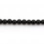 Schwarzer Turmalin rund 2mm x 39cm
