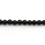 Schwarzer Turmalin rund 3mm x 39cm