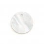 White round flat mother-of-pearl 12mm x 2pcs