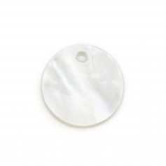 White round flat mother-of-pearl 8mm x 4pcs