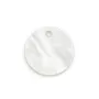 Nácar blanco redondo plano 8mm x 4 piezas