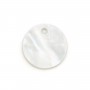 White round flat mother-of-pearl 8mm x 4pcs