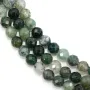 Agate mousse rond facetté 6mm x 38cm