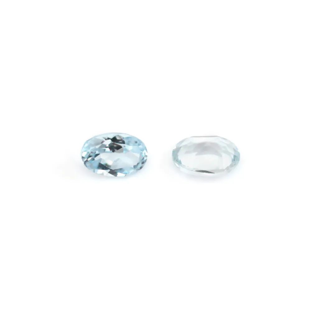 Aigue Marine à sertir, taille ovale 4x6mm x 1pc
