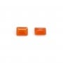 Carnelian, emerald-cut rectangle 6x8mm x 1pc