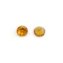 Citrino engastado, corte redondo brilhante 7mm x 1 peça