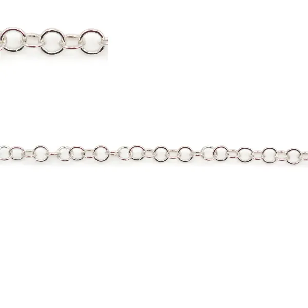 Chaîne argent 925 rond 2.5mm x 50cm