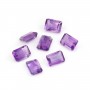 Amethyst set, emerald-cut rectangle size 5x7mm x 1pc