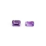 Amethyst set, emerald-cut rectangle size 6x8mm x 1pc