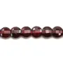 Granat runde flache Facette 4mm x 40cm