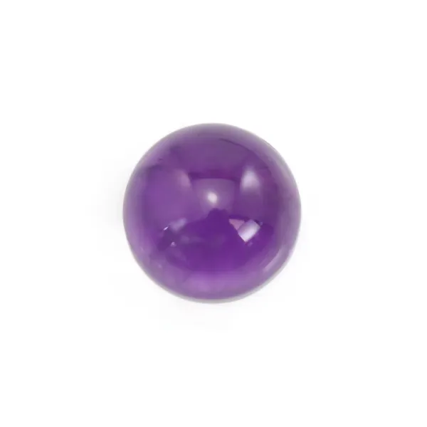 Cabochon amethyste rond 8mm x 1pc