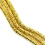 Hematita dourada em formato de disco ondulado 1x4mm x 40cm.