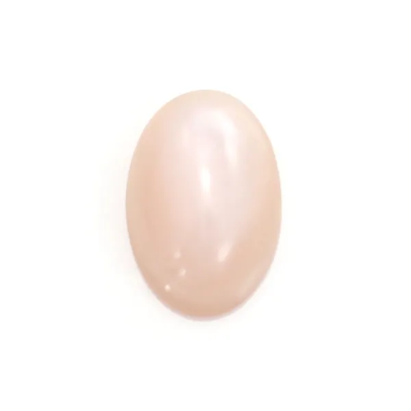 Cabochon Nacre rose ovale 4x6mm x 2pcs