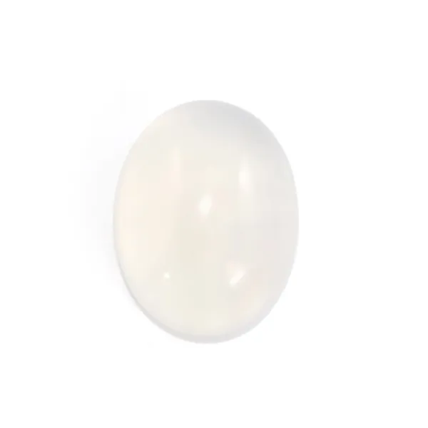 White Chalcedony Cabochon (white agate) oval 7x9mm x 2pcs