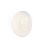 White Chalcedony Cabochon (white agate) oval 7x9mm x 2pcs