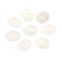 White Chalcedony Cabochon (white agate) oval 7x9mm x 2pcs