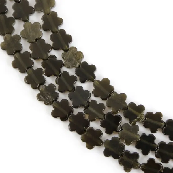 Obsidienne fleur 6mm x 38cm