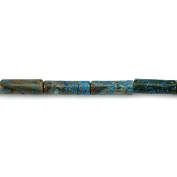 Jaspe, en forma de tubo 4x13mm x 6pcs