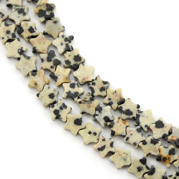 Dalmatian Jasper star 6mm x 37cm