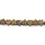 Jaspe Unakite étoile 6mm x 37cm