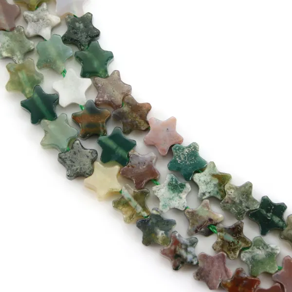 Agate indienne étoile 6mm x 39cm