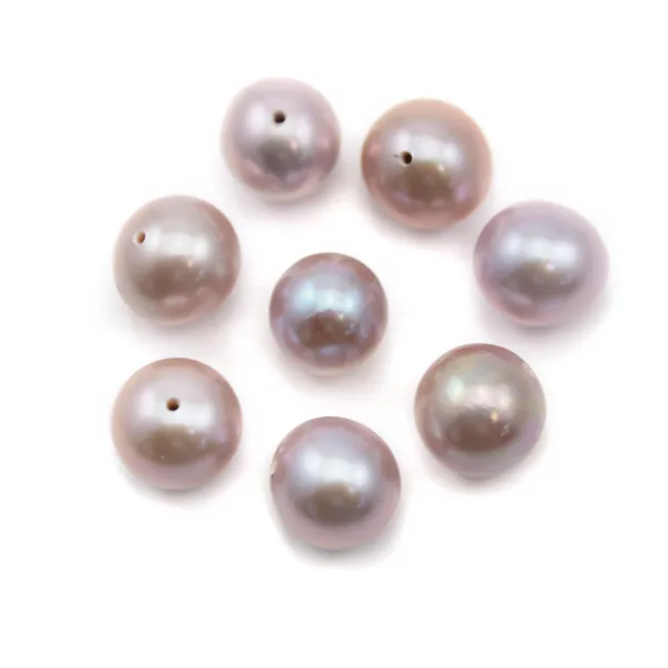 Perlas de cultivo redondas moradas 8mm - Perla para creación de joyas