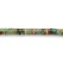 Fio de 40cm de contas turquesa rondelle Heishi 2x6mm para bijuterias boêmias