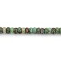 Perles turquoise Heishi 3.5x6mm qualité AB avec texture marbrée pour créations DIY