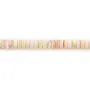 Pink conch shell Heishi beads 3x6mm quality B with pale pink tint for DIY creations