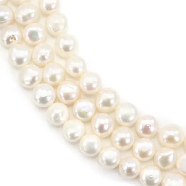 Perla Coltivata in Acqua Dolce Bianca 8-9mm Bottone | Creazione Gioielli