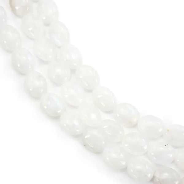 Pierre de lune ovale 8x10mm - qualité A x 39cm