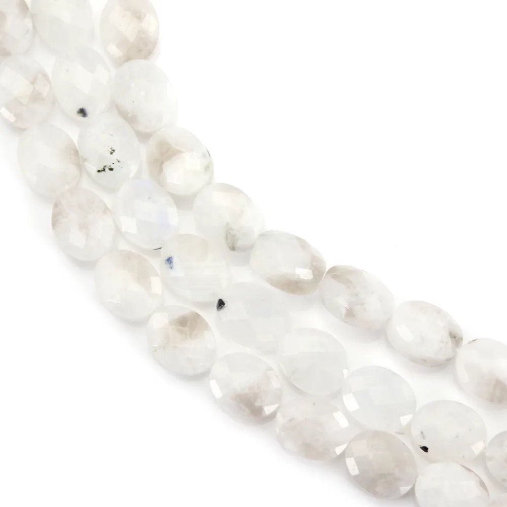 Moonstones 8x10mm Faceted Oval Quality AB 39cm DIY