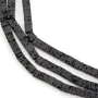 38cm Strang aus Lavasteinwürfeln 4mm für Schmuck im natürlichen Stil