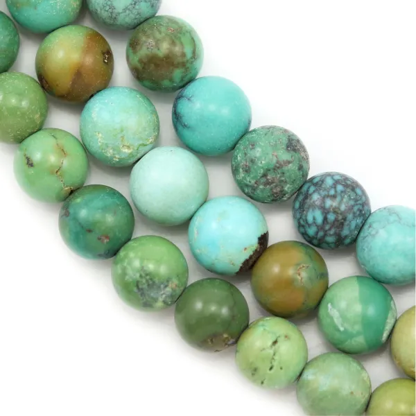 Turquoise round 11-12mm x 38cm