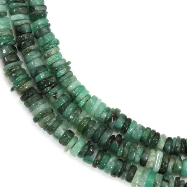 Emerald heishi 6-7mm x 41cm