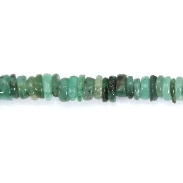 Emerald heishi rondelle bead 7mm - Bohemian jewelry creation