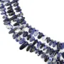 Long chip beads in blue Sodalite on thread