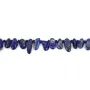 Elongated chip beads in deep blue Lapis Lazuli on thread