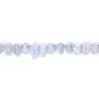 Natural blue Chalcedony elongated chip beads