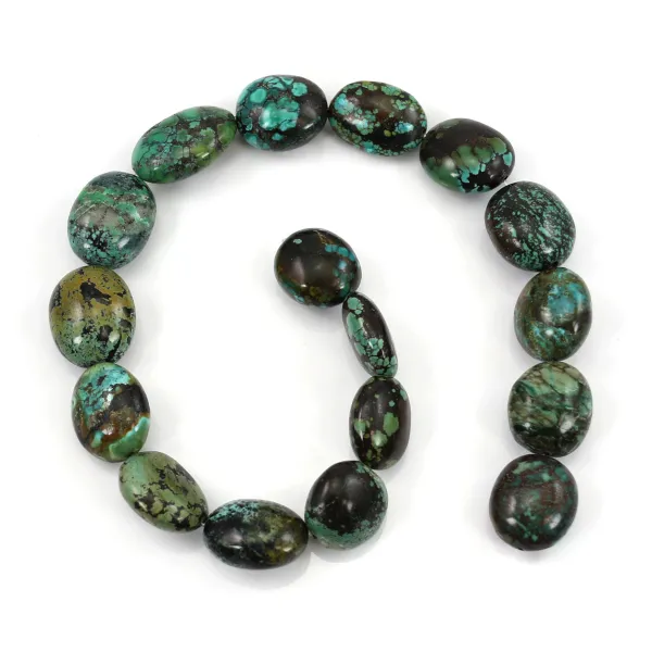 Turquesa oval 16-22x20-28mm x 39cm